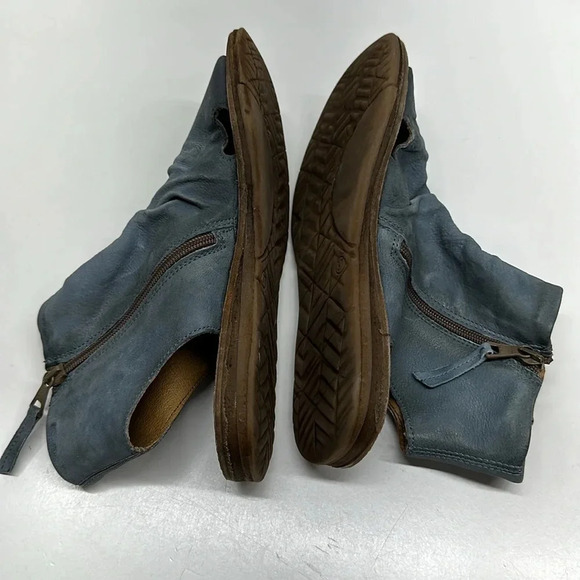 Miz Mooz Fizzy Gladiator Sandals Open Toe Leather Zip Up Side Shoes Blue Size 7 - Picture 5 of 9